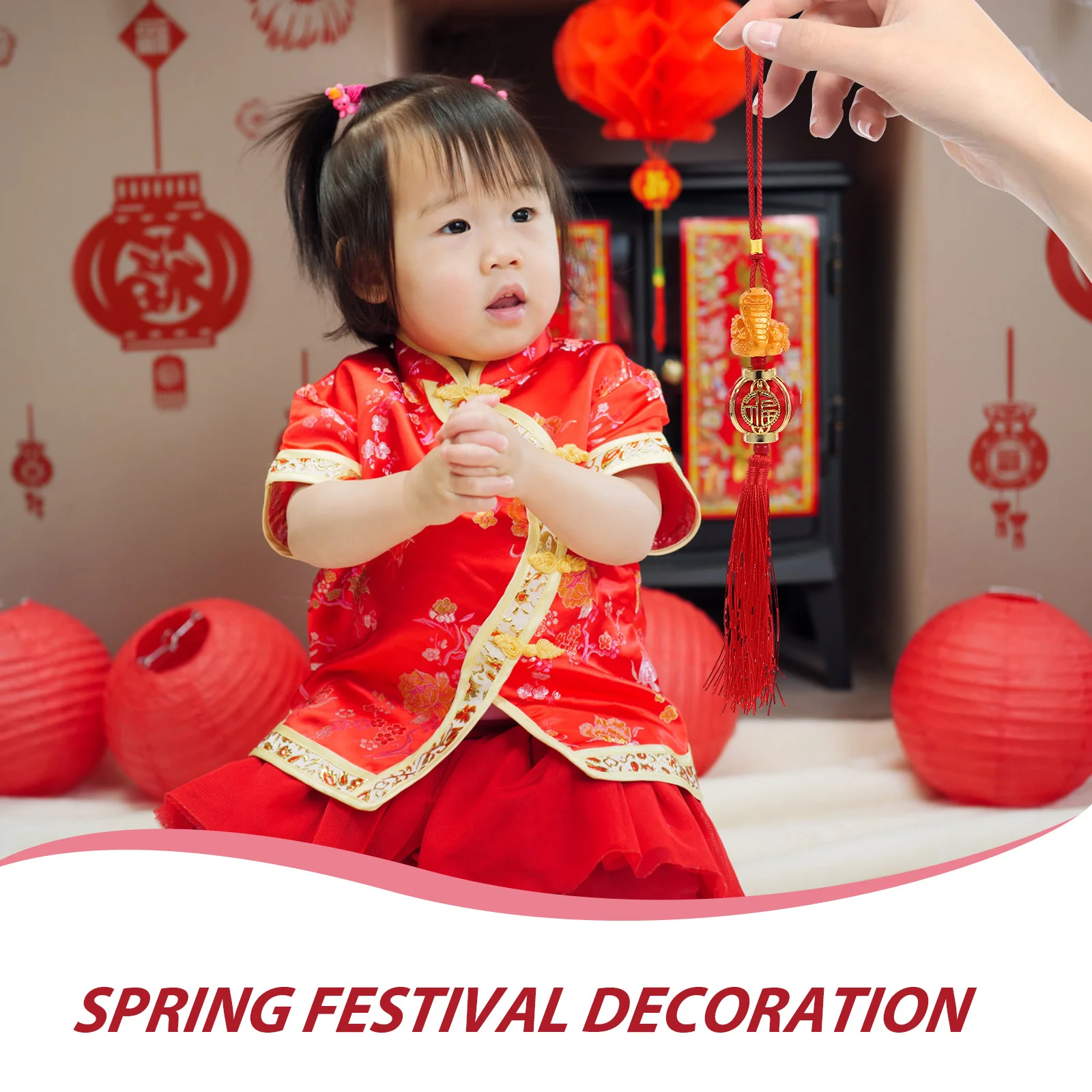 4 قطعة المعلقات ثعبان السنة الصينية الجديدة نابضة بالحياة الراتنج البلاستيك حلي معلقة مهرجان الربيع الديكور للمنزل مكتب سيارة