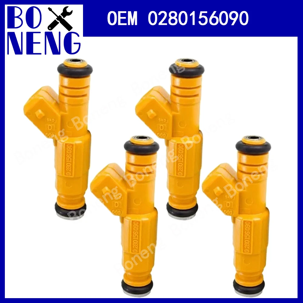 4 unids/lote OEM 0280156090 inyector de combustible para Chevrolet Classic 2004-Corsa Estate 1997-2002 Pickup 1994-2002 Saloon 2005-2010