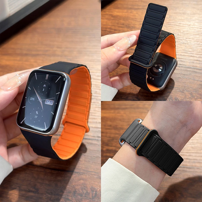 Magnetische Band Für Xiaomi Mi 9 Pro 8 Pro Armband Silikon Ersatz Armband Für RedMi Uhr 4 5 Armband correa Miband 9Pro