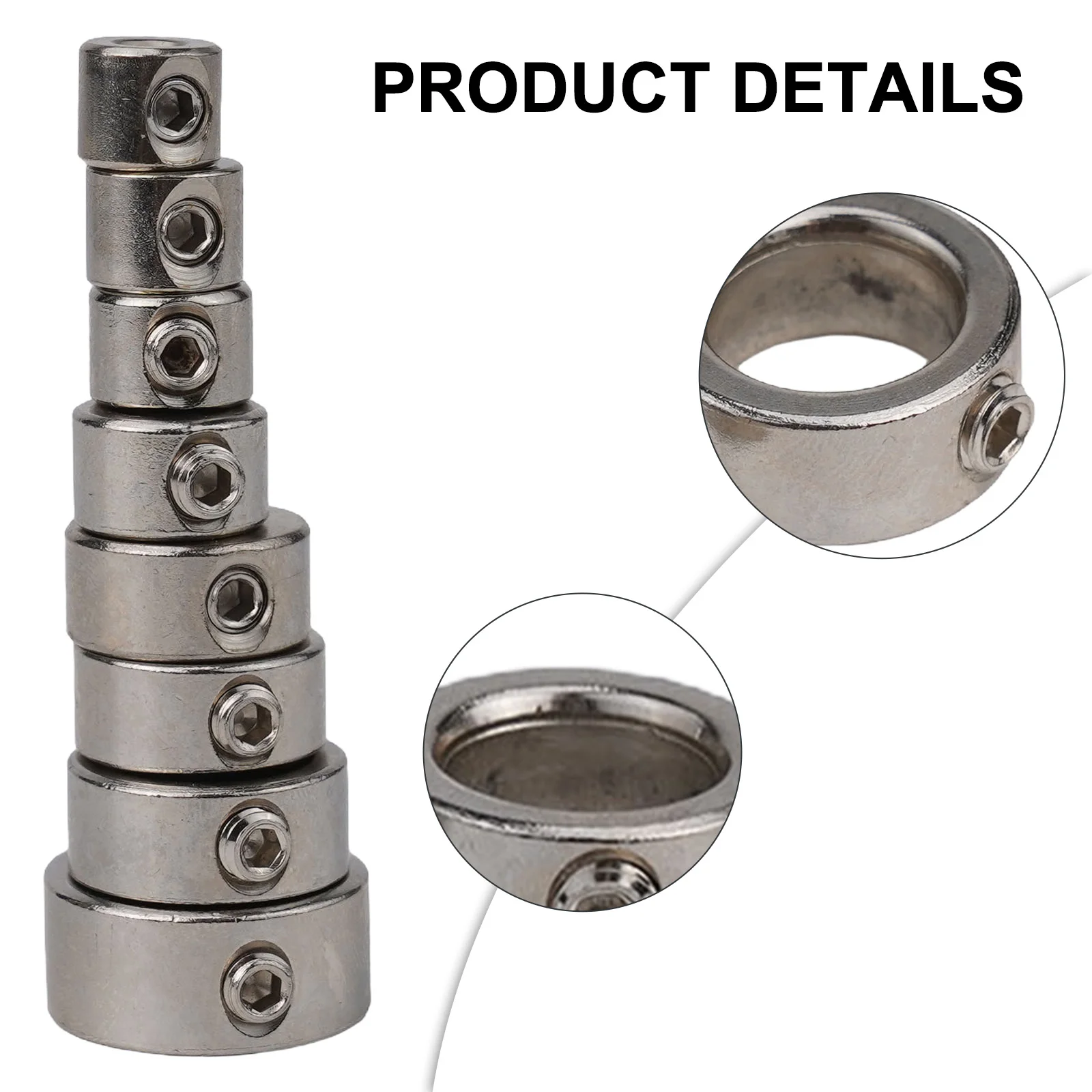 

Набор стопорных воротников для локатора сверл. Углеродистая сталь высокой твердости включает гаечный ключ 3 мм, 4 мм, 5 мм, 6 мм, 8 мм, 10 мм, 12 мм, 16 мм для проектов DIY.