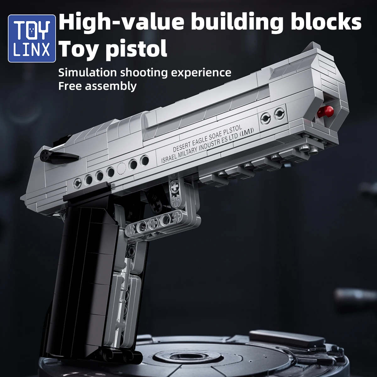 Gun Building Block 375PCS Set Pistol Shootable Military Building Toy as Halloween Present for Children and Adults.