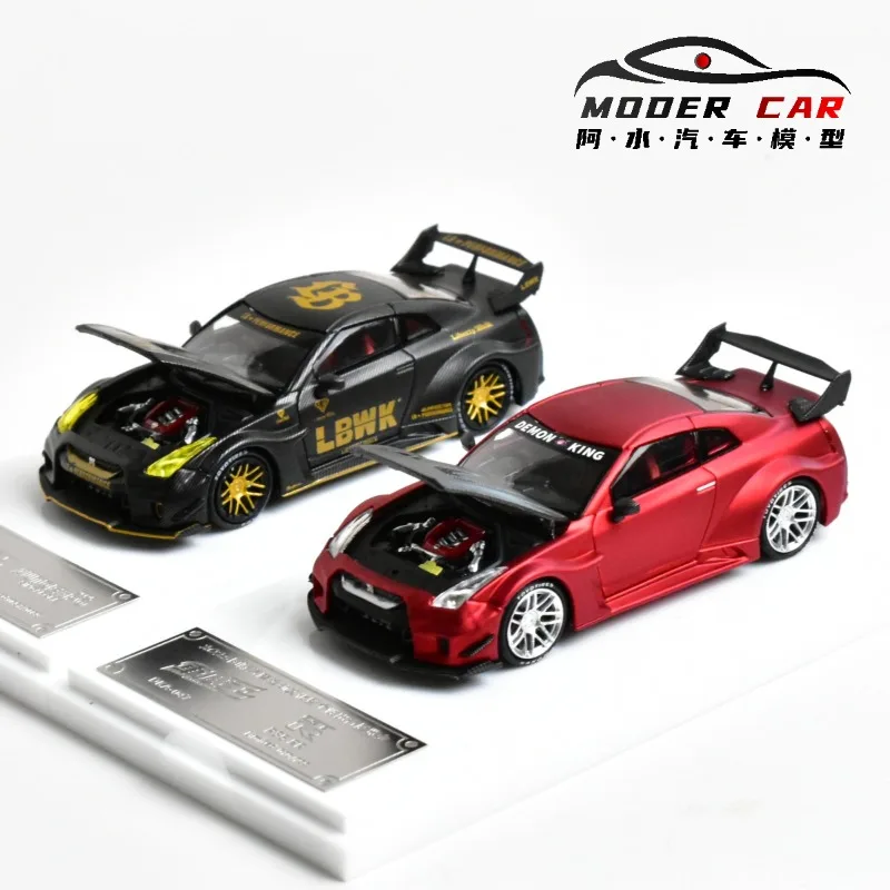 

Автомобиль Demon King 1:64 Nissan GT-R R35 Exhibition Edition, литая под давлением модель автомобиля из сплава, игрушка для мальчиков, коллекционное украшение для взрослых