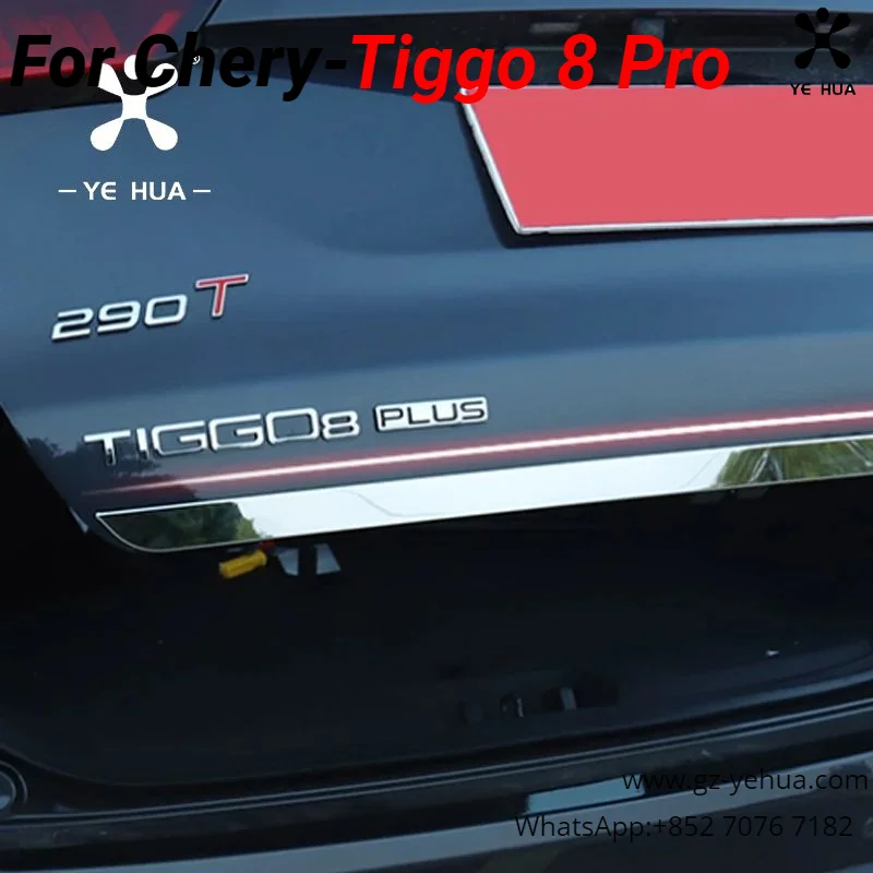 For Chery Tiggo 8 Pro 2021 2022 2023 Tailgate Decorative Strip Stainless Steel Exterior Parts Car Accessories Chromium Styling