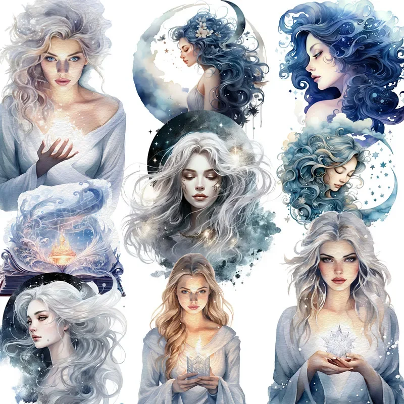 20Pcs/Pack Vintage Luna Goddess Sticker DIY Craft Scrapbooking Album Junk Journal Decorative Stickers