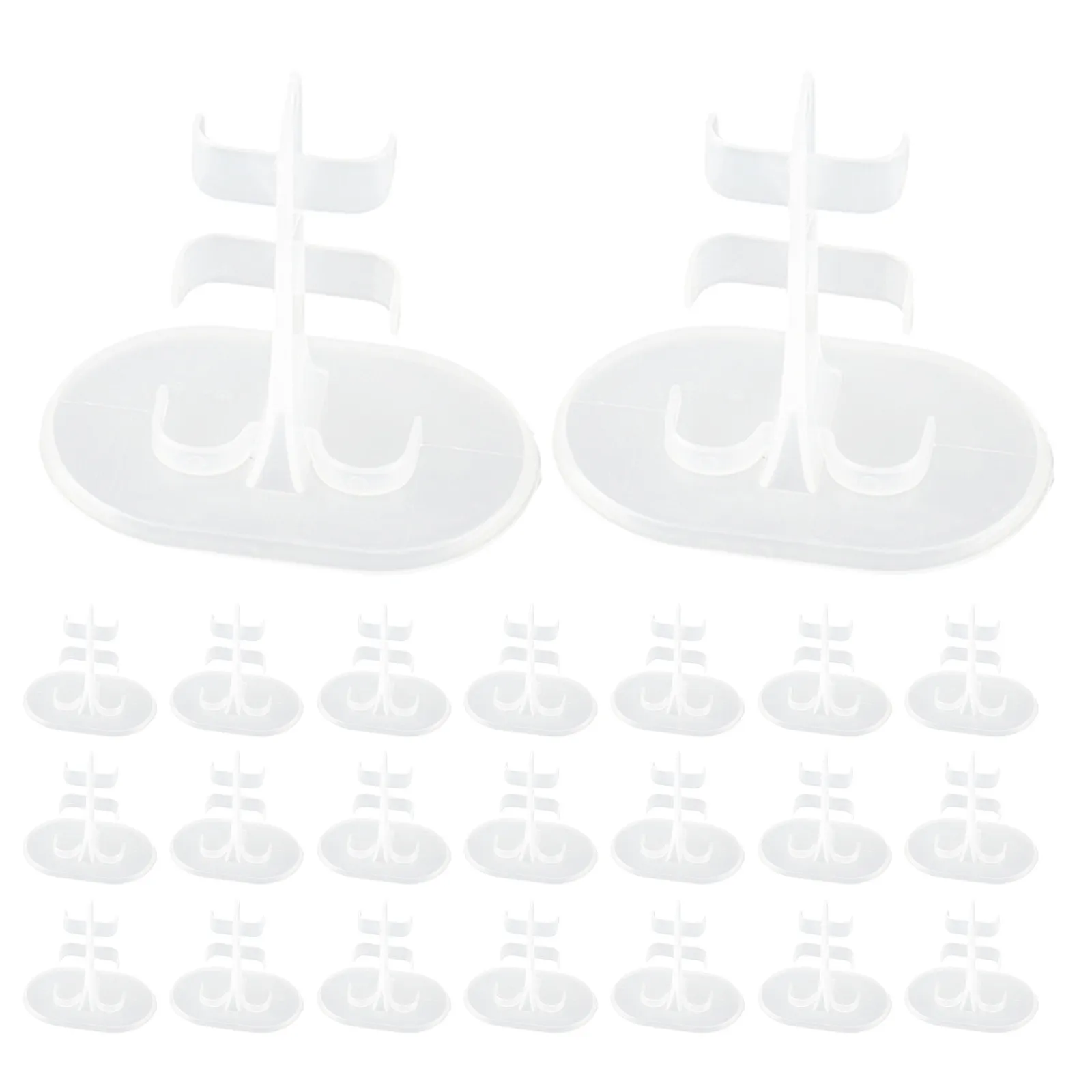 

50Pcs Clear Plastic Figure Display Stands Foot Peg Base for 30Cm Universal Collector Display Rack