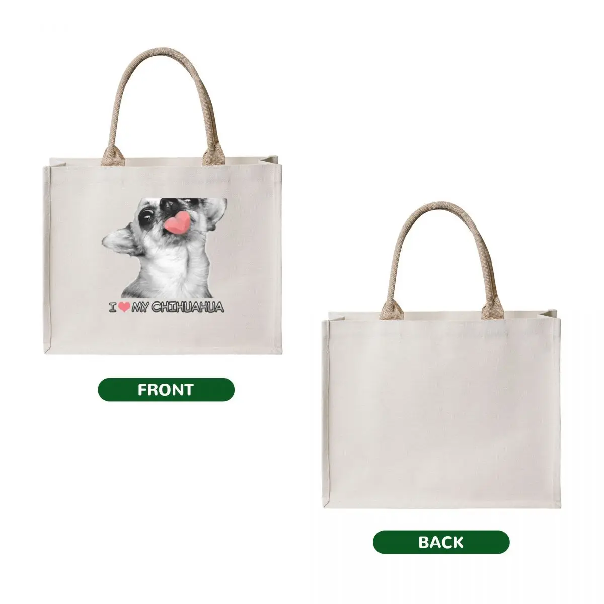 I LOVE MY CHIHUAHUA Tote Bag sacs de shopping Women's handbag handbag