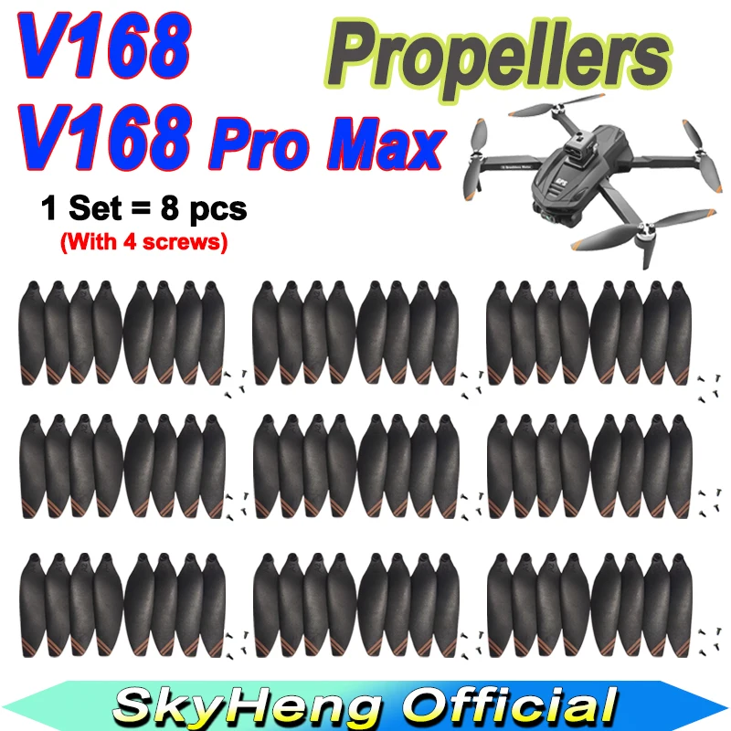 8PCS Original V168 ProMAX Spare Blades Maple Leaf For V168 ProMax Drone Propellers Accessories Parts