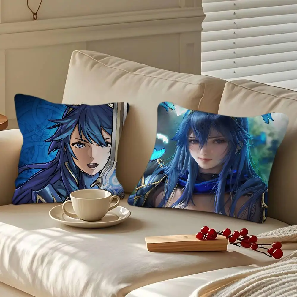 

L-LUCINA Cartoon Animation Pillow Covers Cartoon Sofa Decorative Home Double-sided Printing Short Plush Cute Cushion Cover