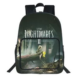 Mochila escolar Little Nightmares para crianças, Bookbag diário, impressão de jogos de aventura, bolsa escolar para adolescentes, 16