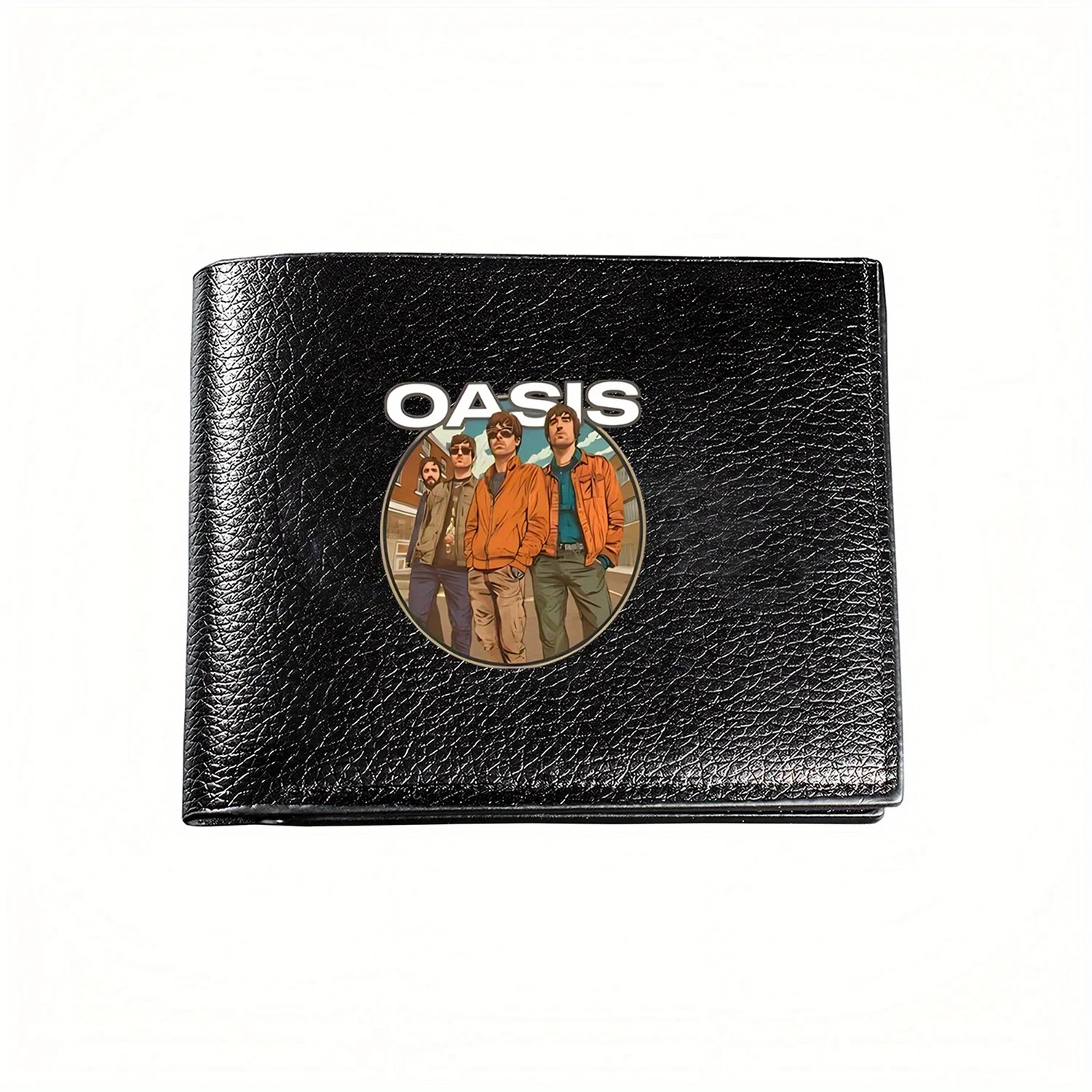 Oasis Band Retro Illustration Stylish Wallet Business Mens Casual Elegant Simple Practical Quality Wallet Stylish Printing Graph