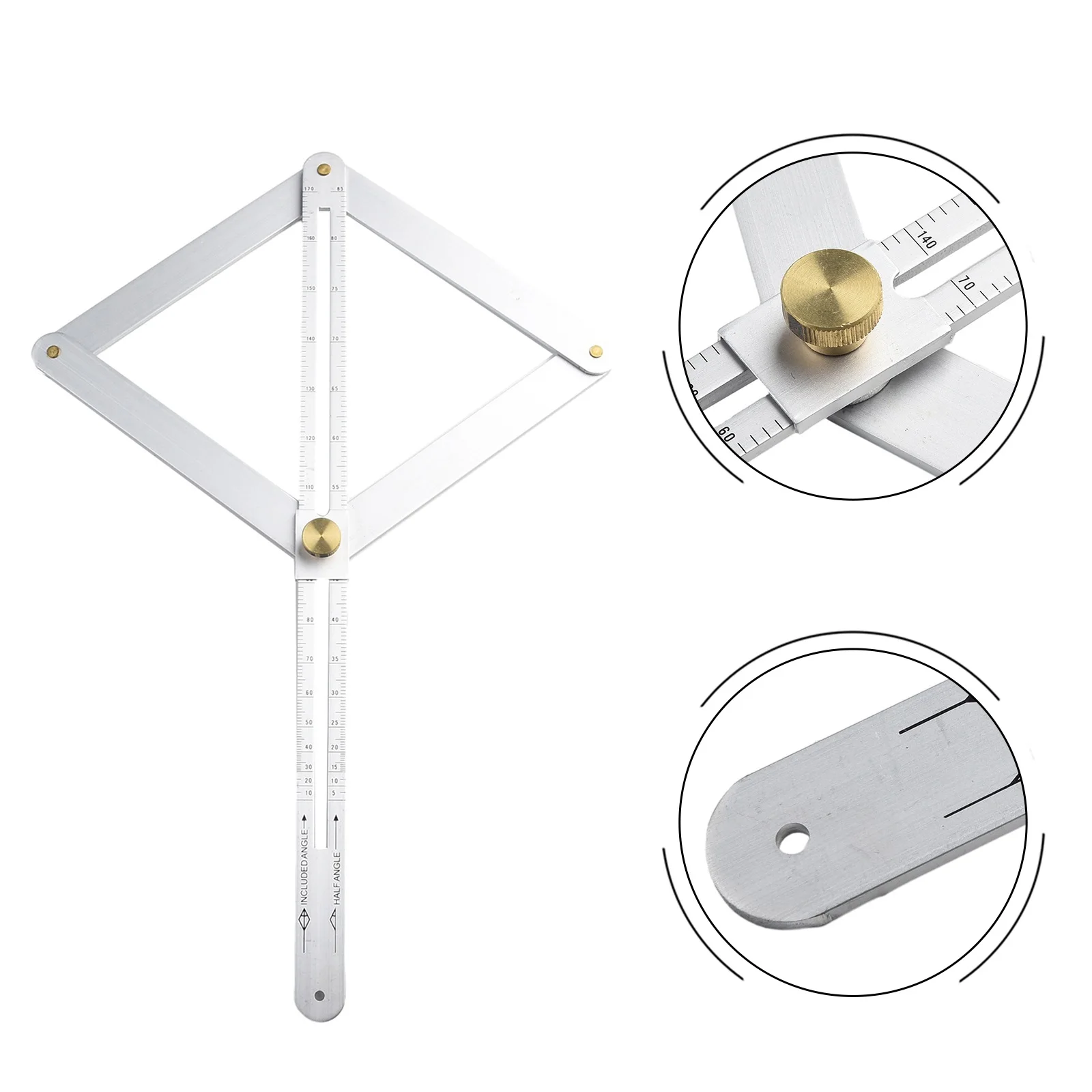 

Protractor Square Protractor Silver Stainless Steel Tool 1 Pc 17.1cm Gauge Multi-Angle Artifact Corner Angle Finder