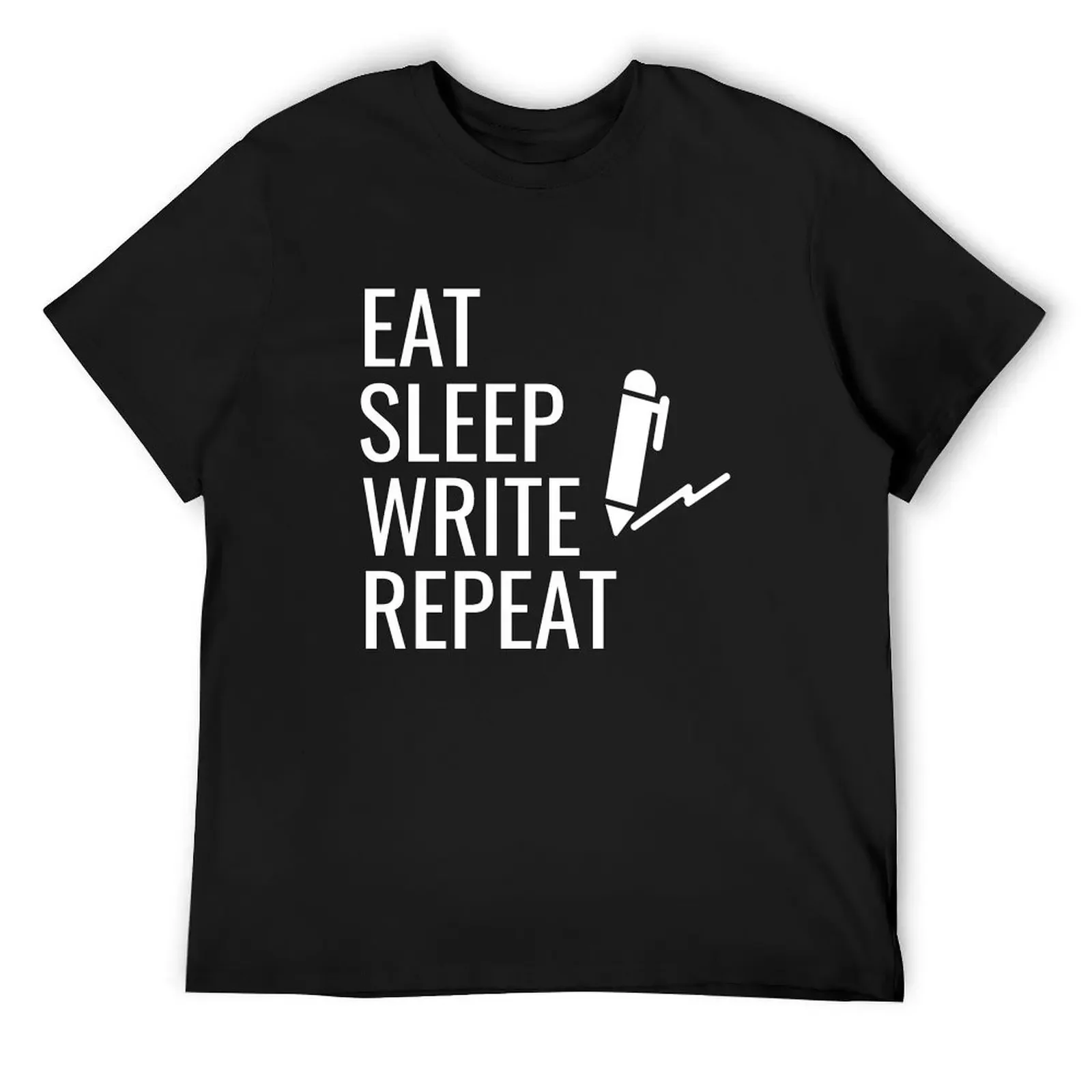 

Eat Sleep Write Repeat Author Gift Writing Teacher Writer T-Shirt quick drying customs man clothes mens clothing