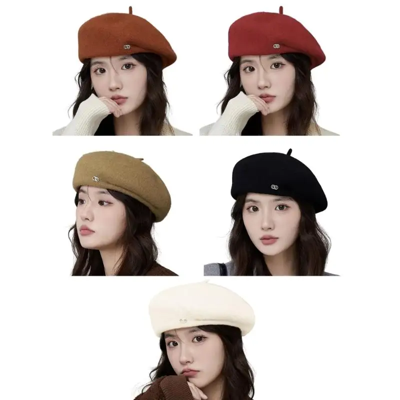 قبعة A52E من الصوف الكوري خفيفة الوزن لخريف وشتاء