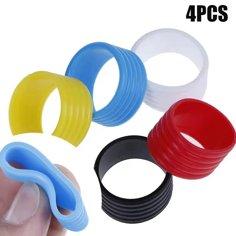 Durable Silicone Racket Grip Ring Non Slip Overgrip Stopper Band Fix Hand Grip For Tennis Badminton Squash Racquet Handle Parts