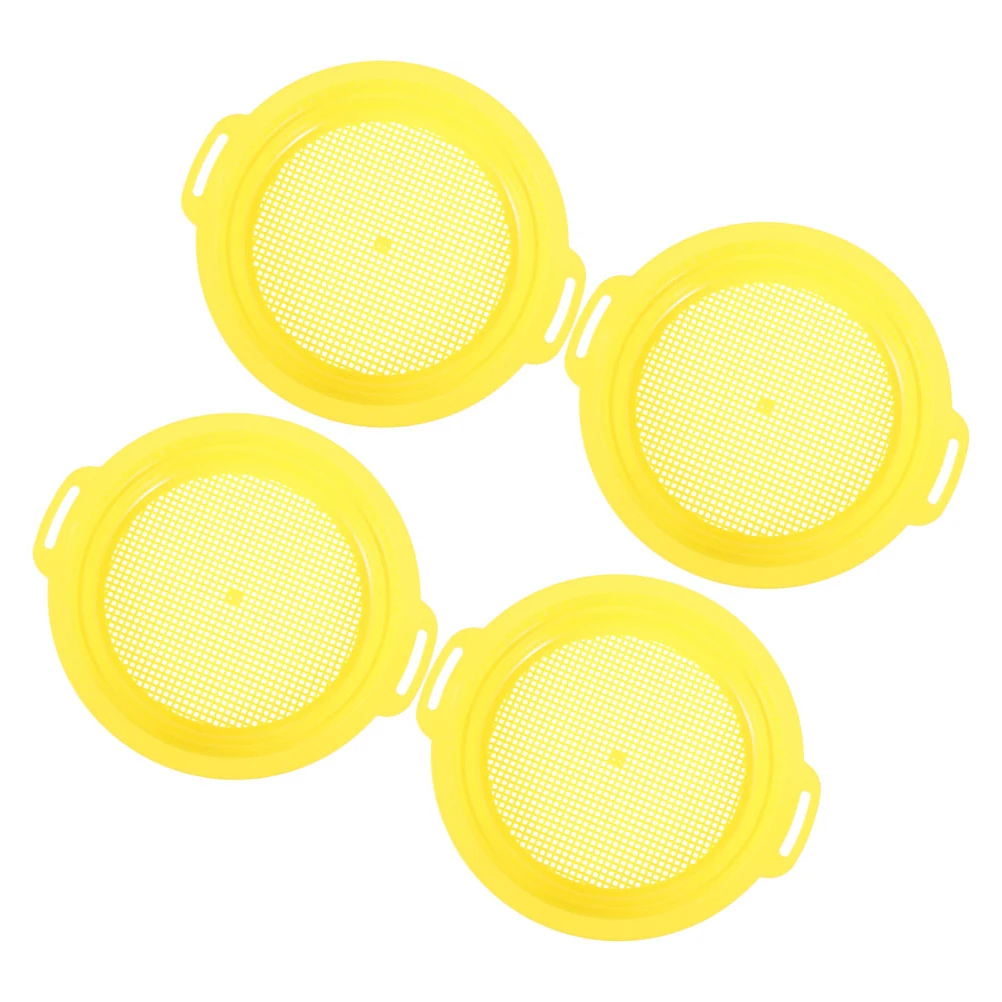 

4pcs Mining Panning Sifter Plastic Prospecting Equipment Lightweight Durable for Non Slip Handle Easy