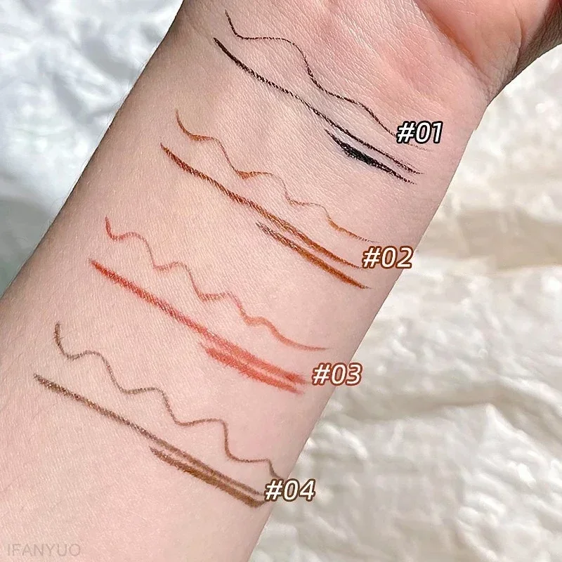 Ultradunne zwarte onderste wimper eyeliner pen waterdicht blijvende gladde vloeibare ogen liner potloden veegvaste oogmake-up tools