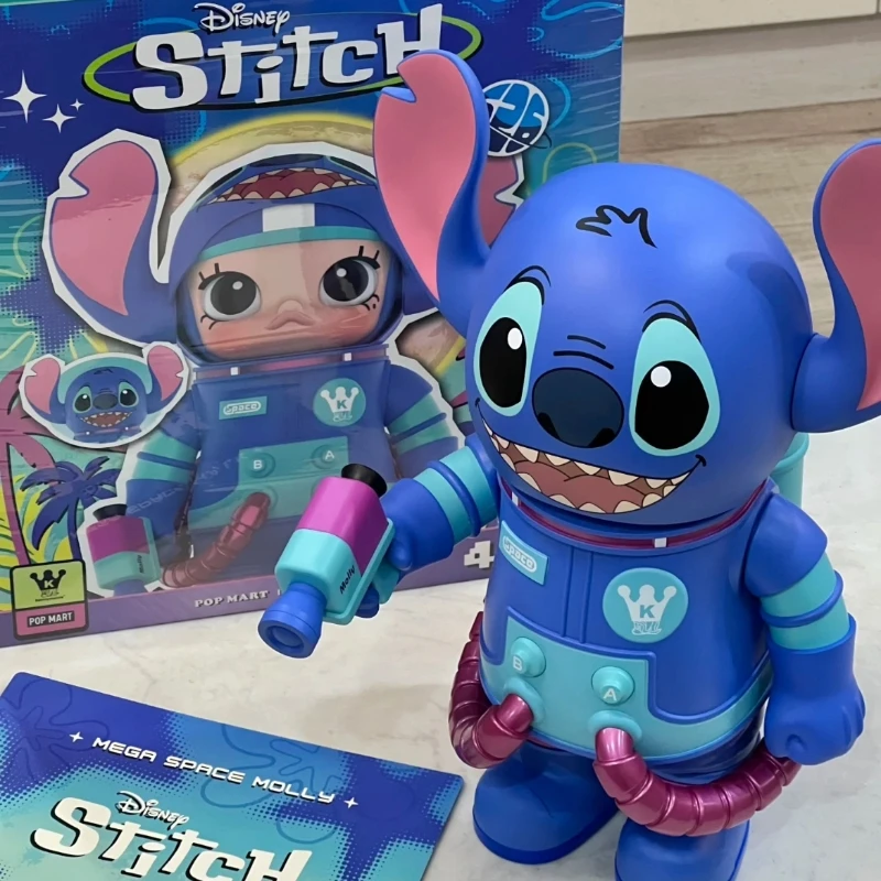 Oryginalna figurka Mega Space Molly Stitch 400% Series Dekoracja pokoju Kolekcjonerska figurka akcji z anime Zabawka Prezenty urodzinowe dla dzieci