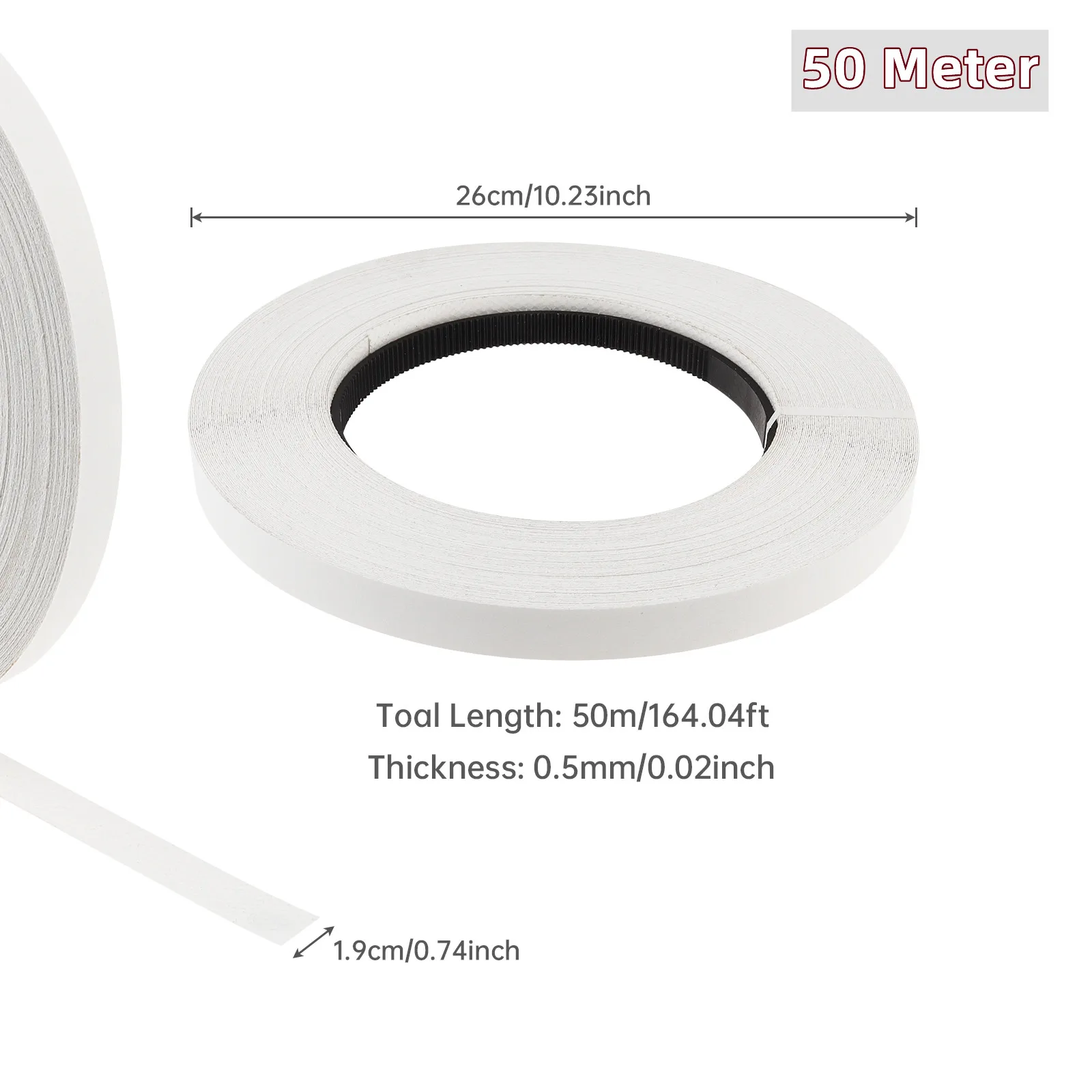 50M/100M Melamine Edge Banding 2CM Width Hot Melt Adhesive Furniture Tape Edge Banding Strip Pre-glued Veneer Edging Plywood