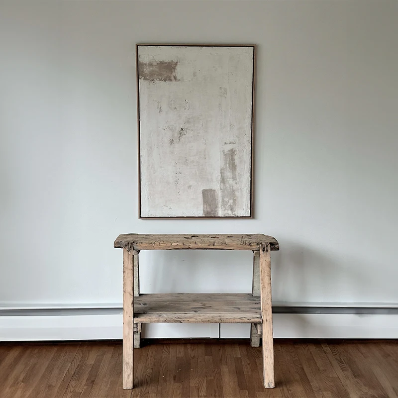 Wabi Sabi Chinese antique style living room high-end dining room hanging paintings entering the entrance retro