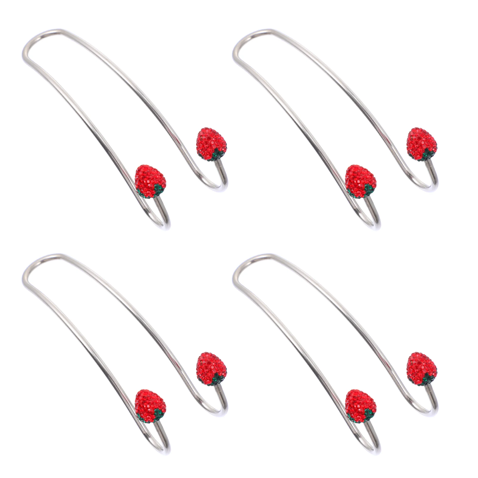 

4 Pcs Car Seat Back Hook Backseat Strawberry Headrest Hanger Vehicle Chair Clothing Hangers