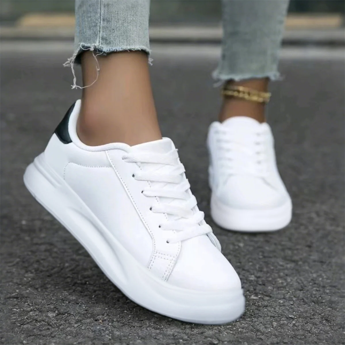 

Женские слипоны на толстой подошве, модные низкие кроссовки с мягкой подошвой, универсальные уличные кроссовки