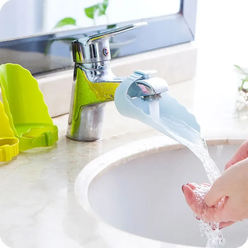 

1PCS Bathroom Faucet Extender Adjustable Baby Hand Washer Children's Sink Faucet Extender Bathroom Pendant Child Splash Spout