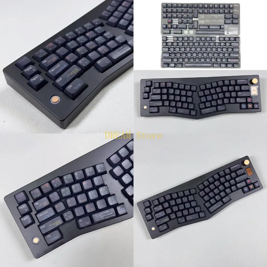 

XDA Profile PBT Keycaps Set for Programmers Heat Sublimated Black Keycap 128PCS best sale