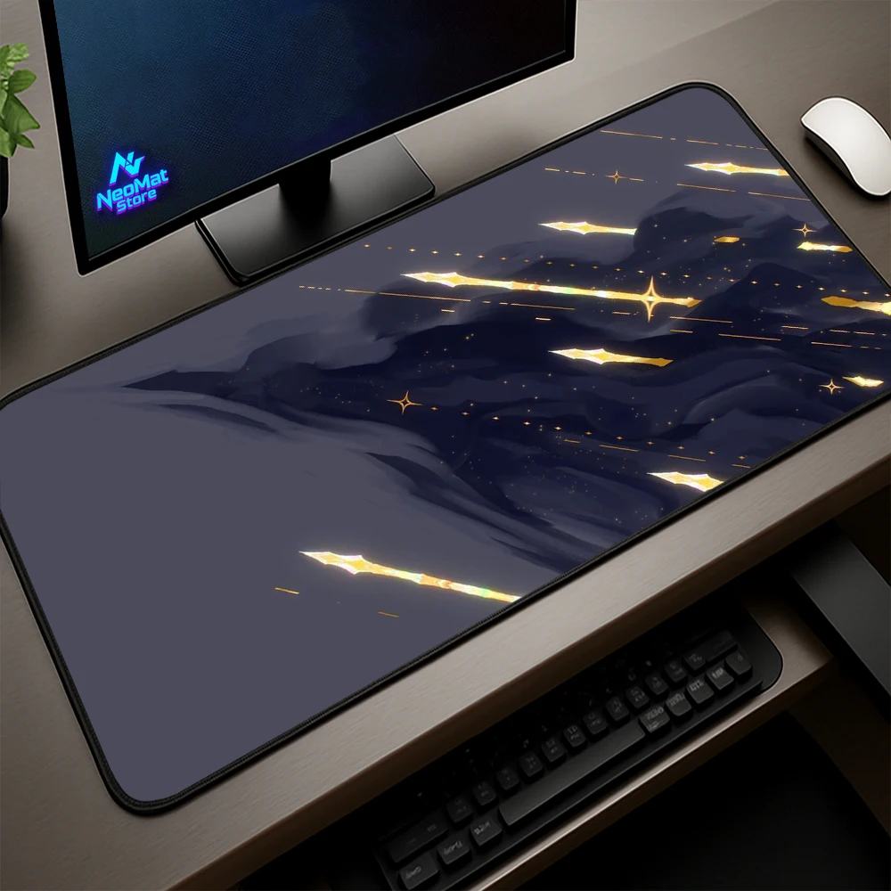 

Space Anti Slip Mat Mouse Pad Gray Desk Mat Art Mause Pad Large Starry Sky Pc Accessories Mouse Carpet Gamer Setup Decoration