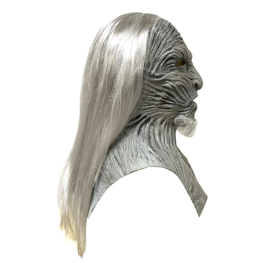 Halloween-Kostüm Langhaarige Teufelsmaske Party-Requisiten Gruselige Latex-Kopfmaske für Männer – Detail 5