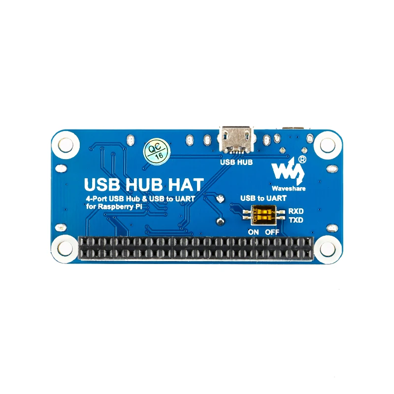 4 Port USB HUB HAT USB 2.0 1.1 Micro USB for Raspberry Pi Zero/W A+ B B+ 2 3 Model B Serial Debugging Onboard USB to UART