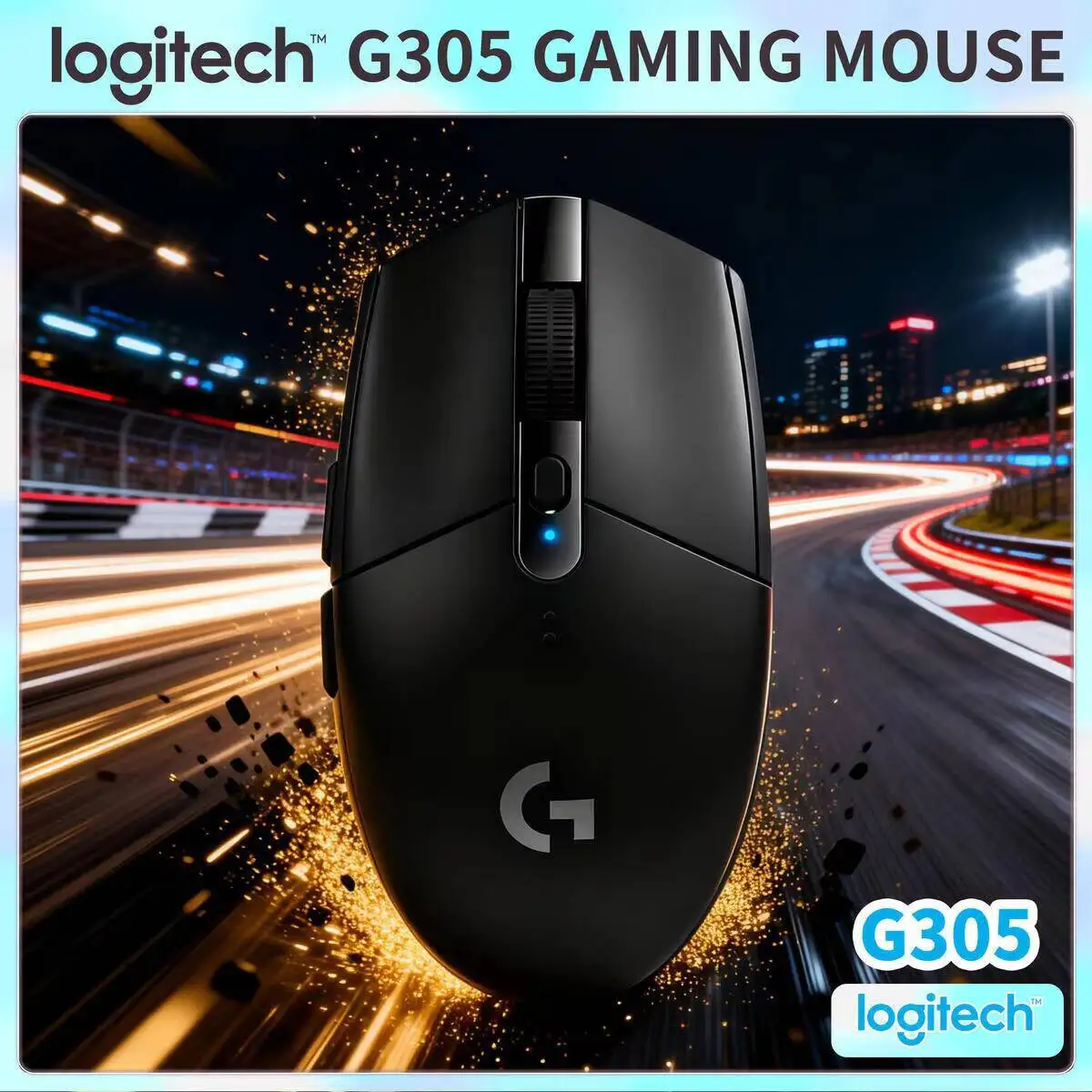 

Logitech G305 LIGHTSPEED Gaming Mouse, 12000 DPI HERO, 2.4GHz Receiver, 6 Macro Buttons, Ergonomic Grip for Comfort