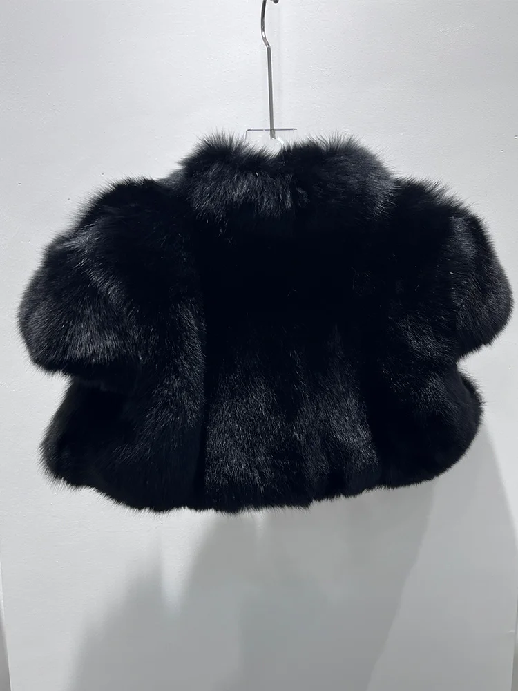 سترة قصيرة من فرو الثعلب الحقيقي الطبيعي للخريف والشتاء معطف نسائي دافئ صدرية من الفرو سترات نسائية فاخرة ملابس خروج