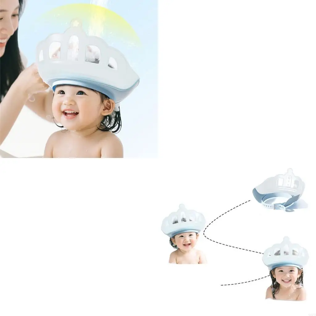 

Reusable Kids Hair Washing Hat Double Layer Water Proofing Design Stretchable