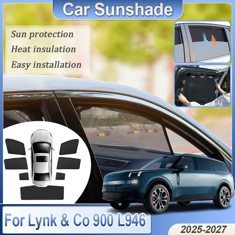 

Для Lynk & Co 900: Аксессуары L946 2025 2026 2027 – Магнитная солнцезащитная шторка от комаров и УФ-излучения, защитная шторка для окон, защита от солнца и ультрафиолета, шторка для лобового стекла
