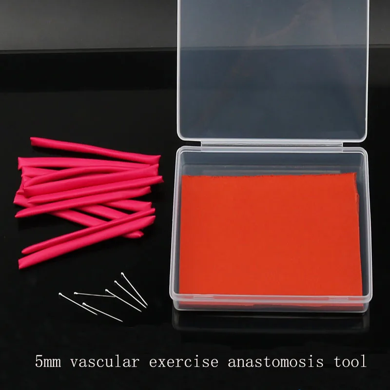 Simulación de anastomosis microquirúrgica, vasos sanguíneos, medición de 2mm y 5mm, habilidades de sutura, modelo de entrenamiento, ejercicios de vasos sanguíneos