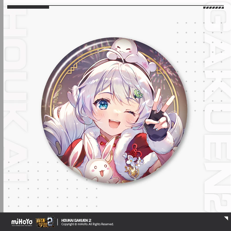 in Presale MiHoYo Original Official Genuine Honkai Impact 2 RTCX series Tinplate badge Kiana Mei Bronya