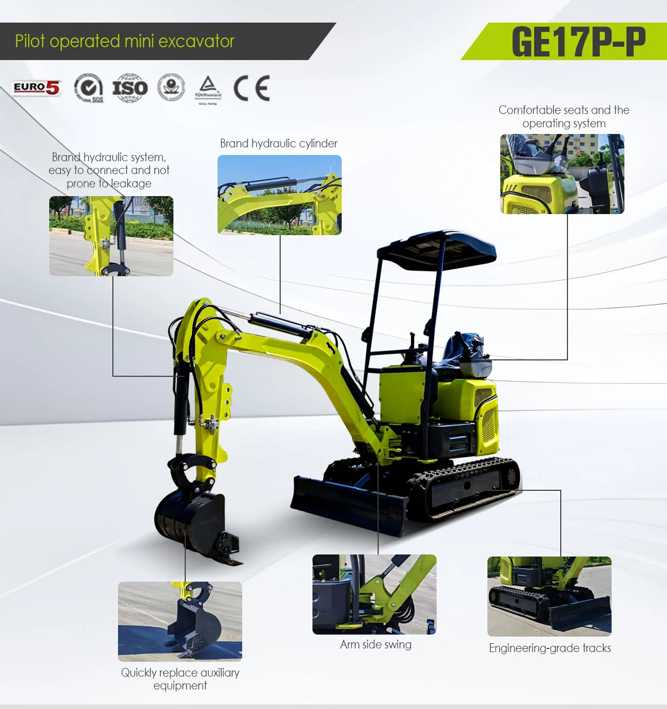 Maßgefertigter Mini-Bagger 3 Tonnen EPA-Zertifiziert Kleiner Bagger für Bauarbeiten Fabrik Bestseller – Detail 19