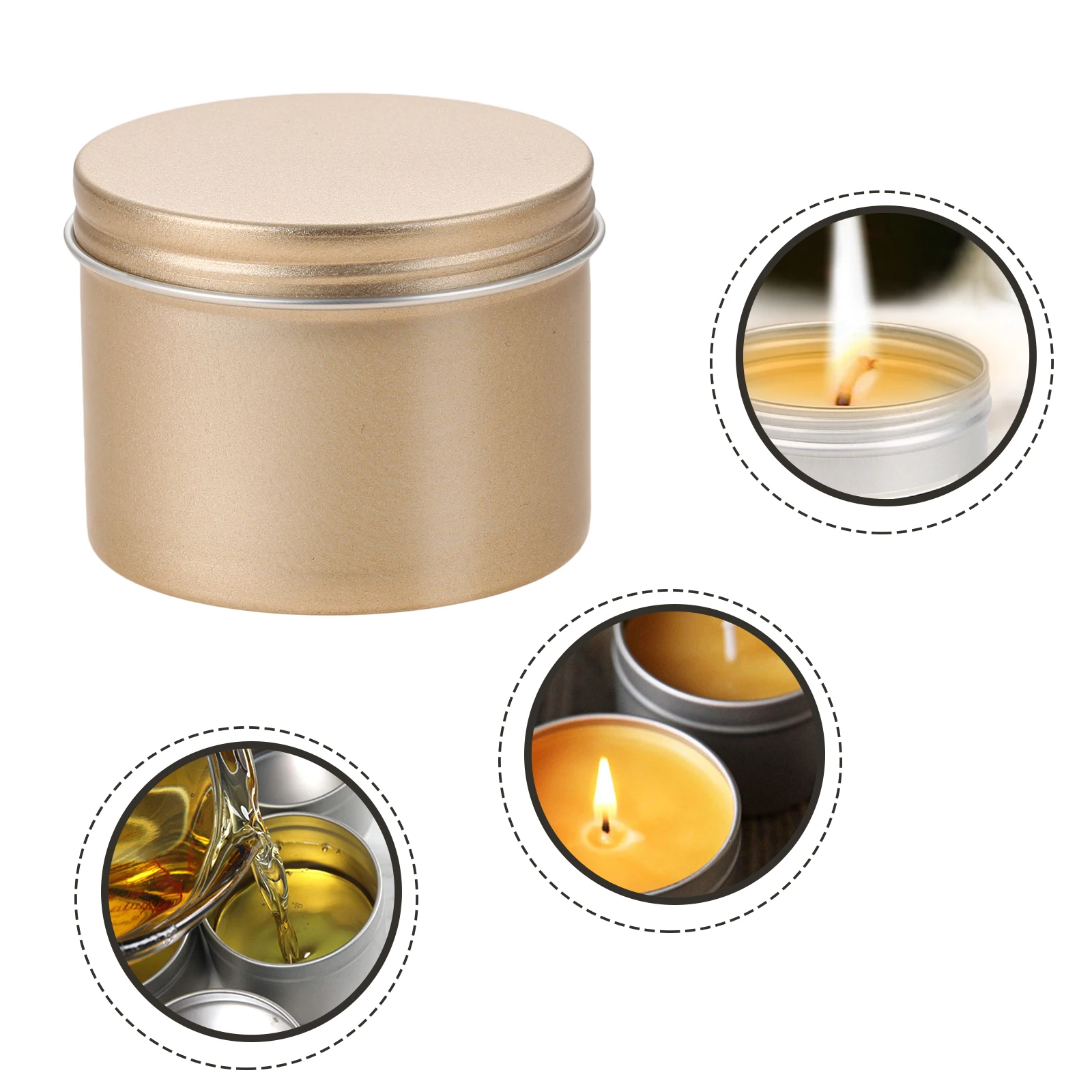 100ml Metal Aluminum Candle Jars with Lid Round Candle Container Tins Empty Storage Box for DIY Salves Skin Care Beauty 5/1 PCS