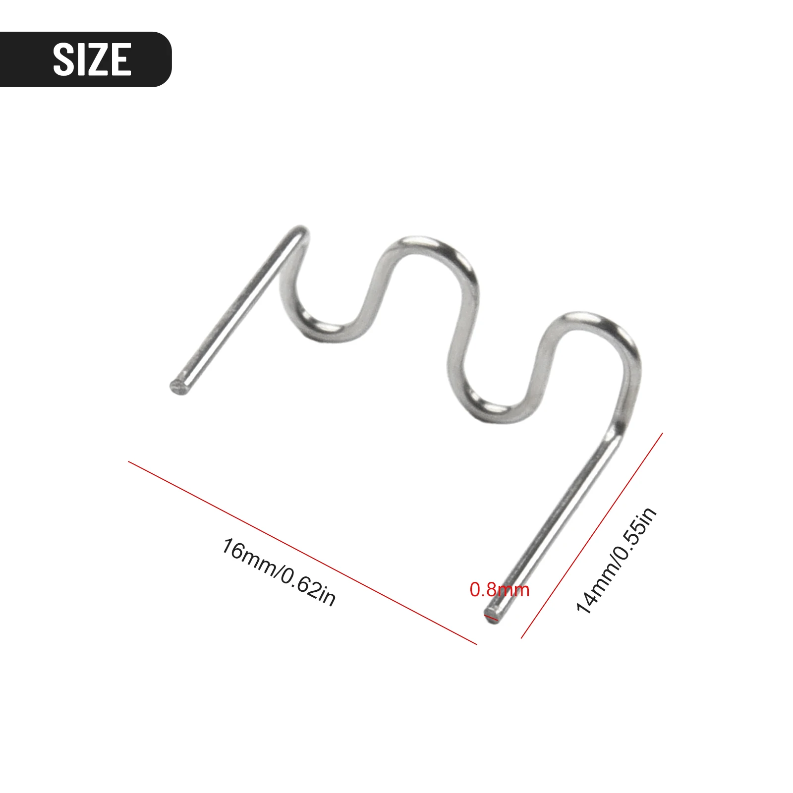 100PCS 0.6/0.8mm Hot Stapler Staples Welding Nail For Car Bumper Plastic Welding Soldering Tools Welder Repair Kit