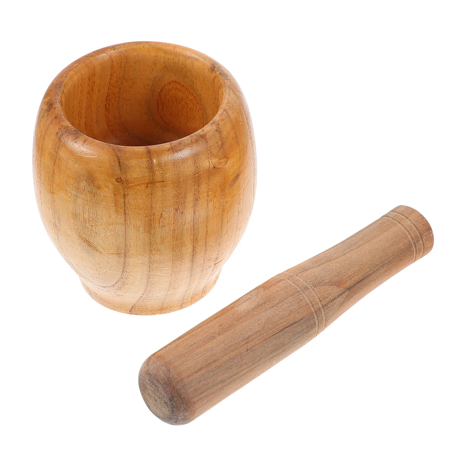 

1Pcs Wooden Garlic Masher Manual Press Mortar Kitchen Gadget Brown Crush Ginger Spices Fine Workmanship Ergonomic Pestle