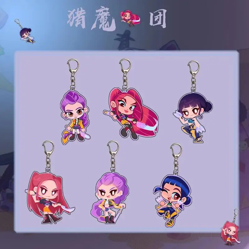 

Аниме Классическая игровая коллекция игрушек в подарок K-Pop Demon Hunters Preorder Huntr-X брелок-фань-арт самодельная акриловая подвеска