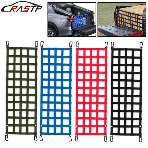 Imagen 1 del producto RASTP-Red para portón trasero de camión, red de carga resistente para portón trasero de 60x18 pulgadas, adecuada para motocicleta, furgoneta, SUV, coche, camión, remolque, barco BAG112