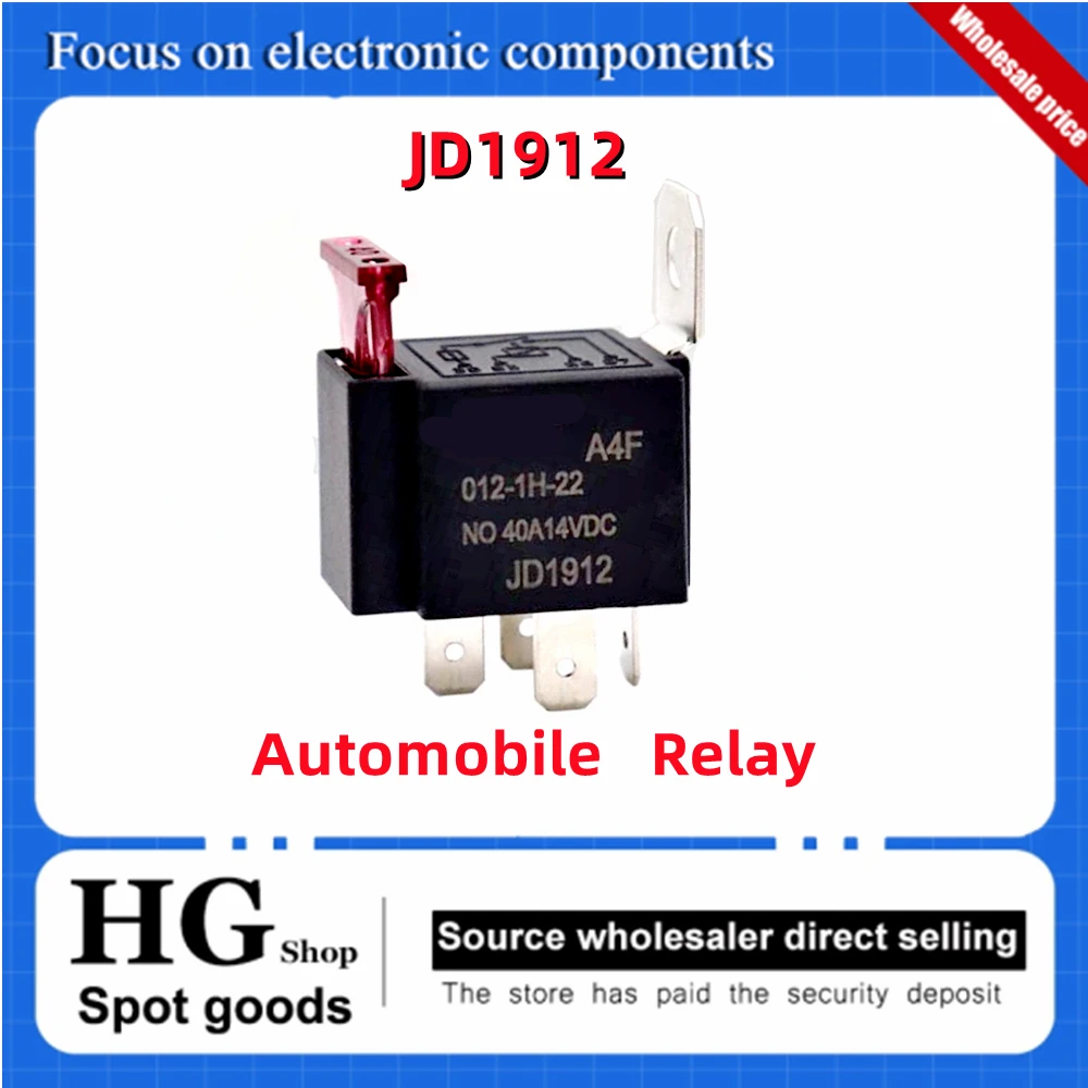 40A Auto fuse relay JD1912 12V 24V 4PIN 5pin auto fuse headlight air conditioning relay and socket modification