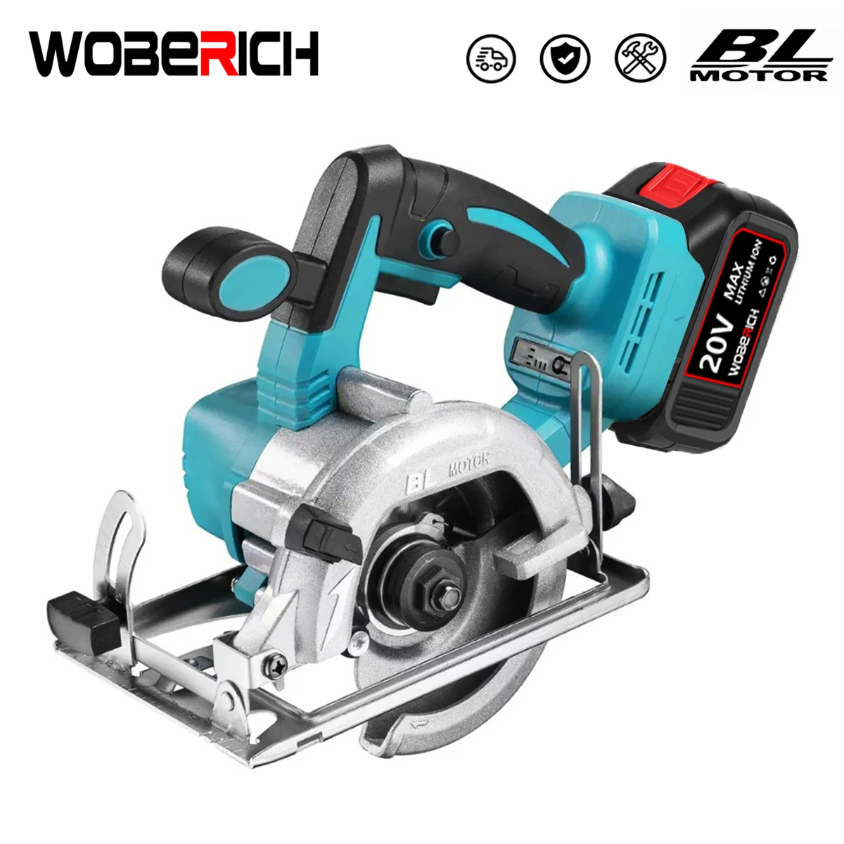 

WOBERICH 5 Inch 125mm Brushless Electric Circular Saw Home Portable Woodworking Garden Tree Cutting Chainsaw For Makita 18V