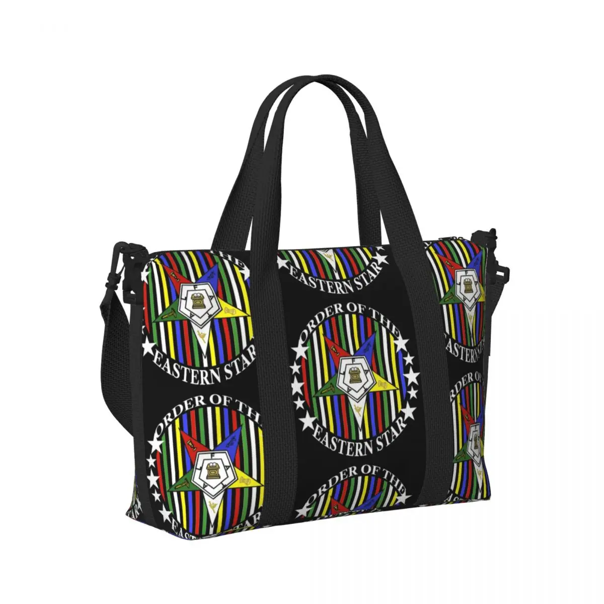

Oes Order Of The Eastern Star Beach Travel Bag Large Capacity Tote Bags for Gym Sport Women Shopping Duffle Shoulder Bag