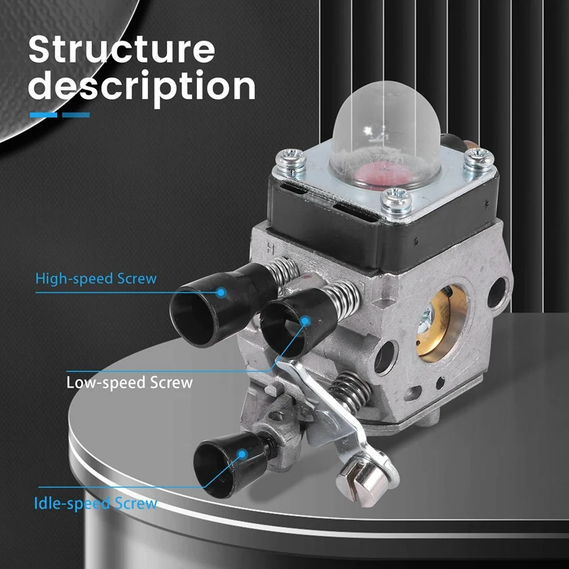Imagem -06 - Carburador para Stihl Aparador de Cordas Comedor de Ervas Daninhas Fs55 Fs55r Fs38 Fs45 Fs46 Km55 Hl45 Fs45l Fs45c Fs46c Fs55c Fs55rc