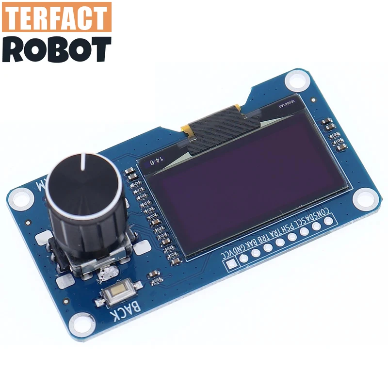 شاشة عرض oled بيضاء SAMIROB مقاس 0.96/1.3 بوصة مدمجة مع وحدة التشفير الدوارة EC11 واجهة IIC لاردوينو