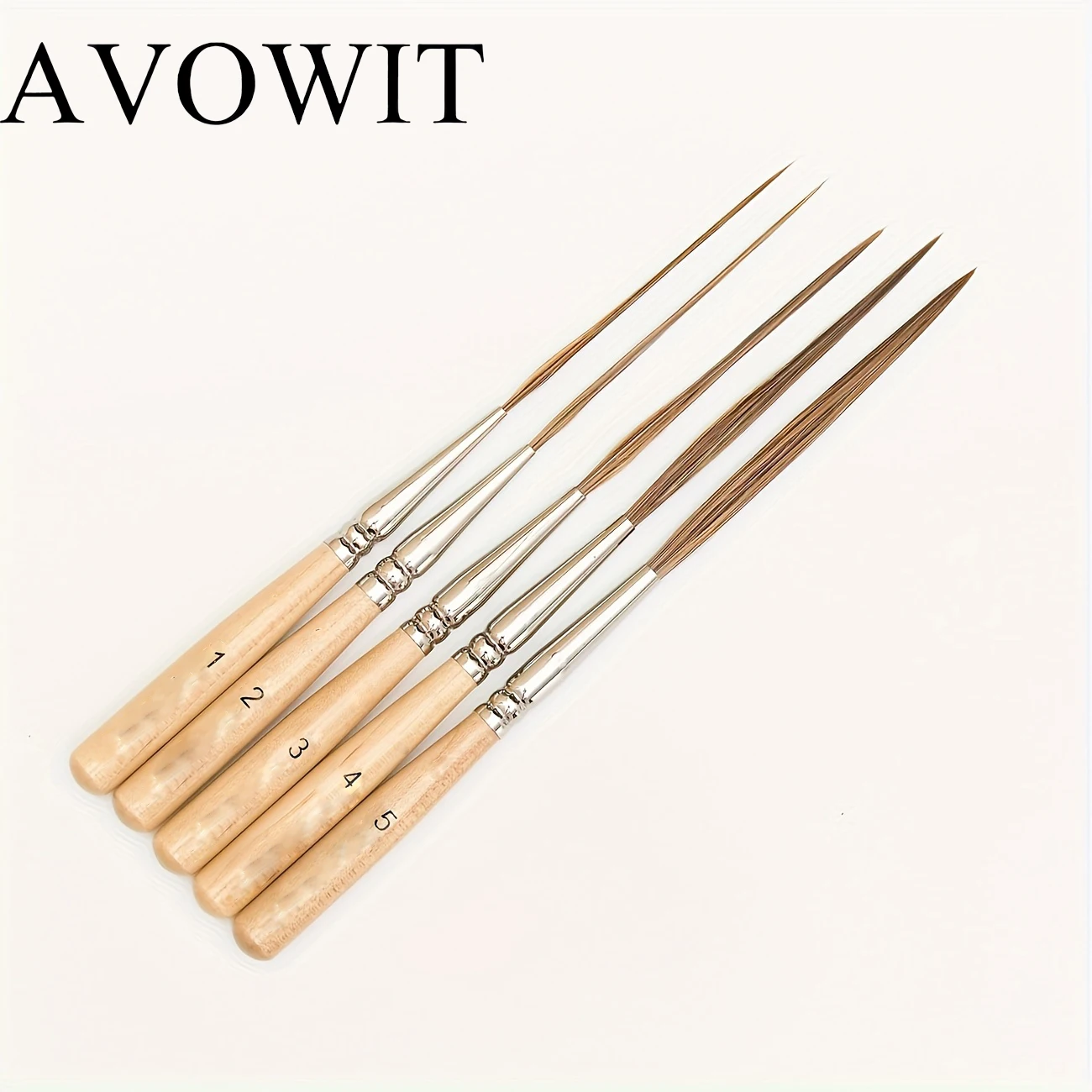 5pcs Long Line Brush Set, Fine Tipped Watercolor and Acrylic Paint Brush, Suitable for Filling Corners, Contour Drawing, Comics