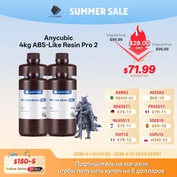 New 2 pieces/lot ANYCUBIC ABS Like+ UV Curing 405nm Standard Photopolymer Resin ABS 3D Resin High Precision for LCD