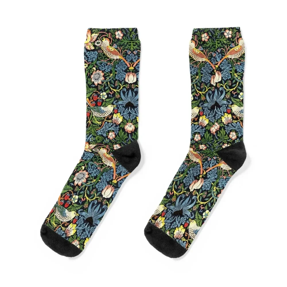 

William Morris Strawberry Thief - 1883 Socks moving stockings bright garter basketball Socks Women Men's